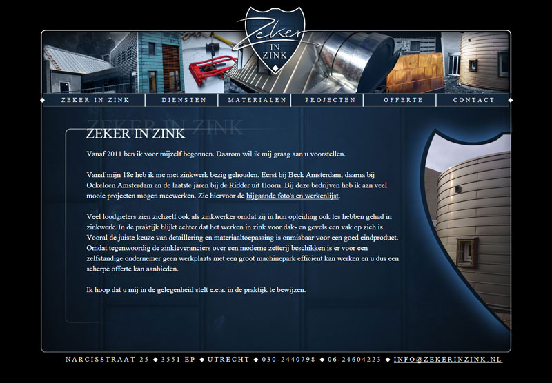 Zeker in Zink